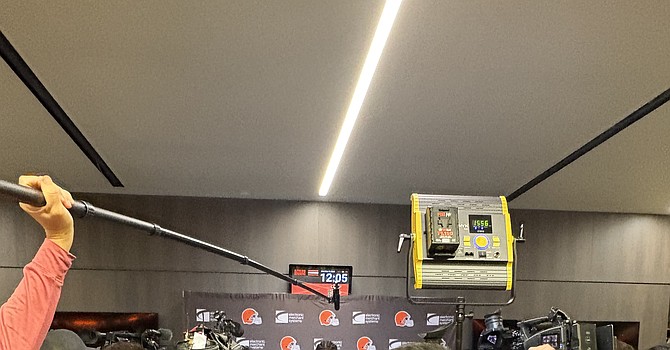 Shedeur Sanders reveled in his first locker room press conference as starting QB on Wednesday. (TheLandOnDemand)