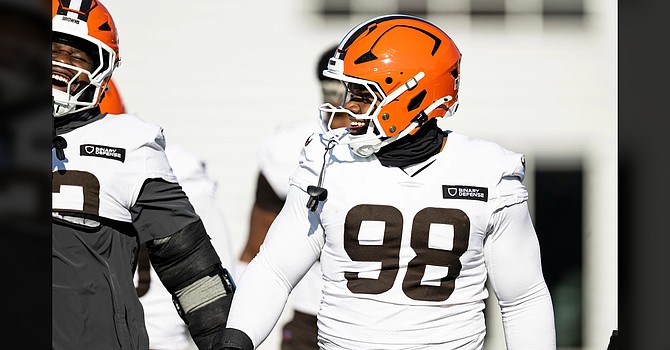 The return of defensive tackle/fullback Adin Huntington, after four weeks out with injuries, could help two lagging areas of the Browns -- their run defense and their run offense. (Cleveland Browns)