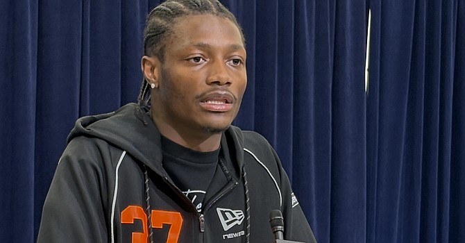 Carnell Tate met with all the Browns' heavy hitters at the NFL Combine. (TheLandOnDemand)