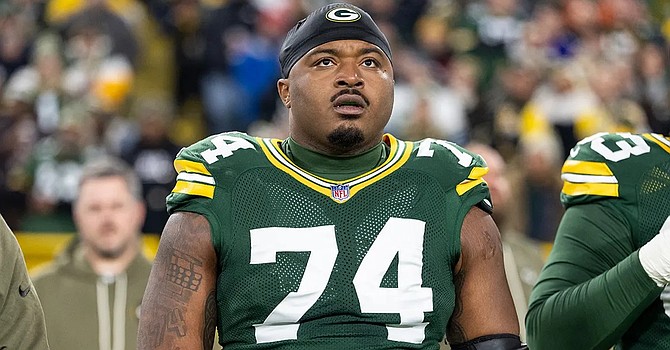 Elgton Jenkins was a mainstay for seven years on the Packers offensive line, mostly at left guard. But his last games in Green Bay were spent at center.