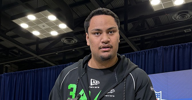Miami offensive tackle Francis Mauigoa would be a no-brainer pick for the Browns if they hadn't traded for a right tackle already. Mauigoa can't play left tackle, but he's the best O-lineman in the draft. (TheLandOnDemand)